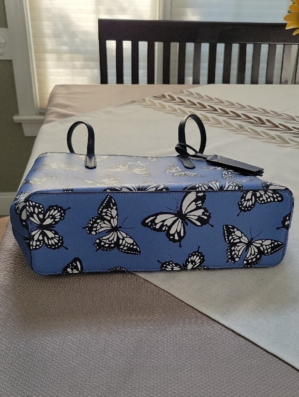 kate spade blue butterfly print tote - Picture 3 of 6